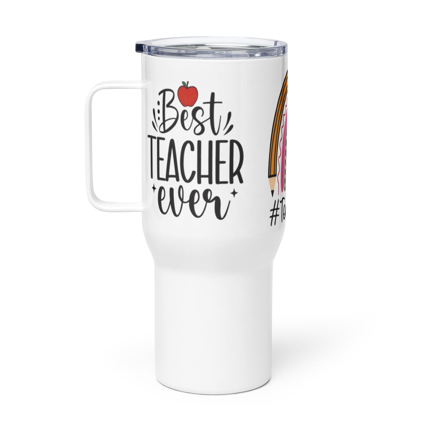 Travel mug with a handle